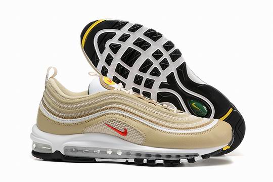 Cheap Nike Air Max 97 Beige Yellow Red Men's Running Shoes-35 Cheap Nike Air Max 97 Beige Yellow Red Men's Running Shoes-35